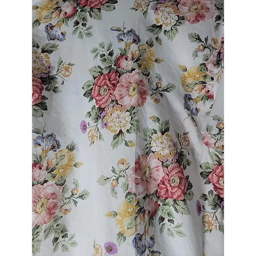 VICTORIA'S SECRET Gold Label Vtg Floral Pajama Set W/Long Shorts Modest Sz S HTF